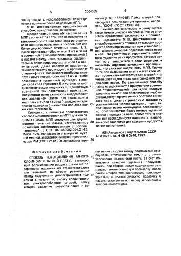 Способ изготовления многослойной печатной платы (патент 2004085)