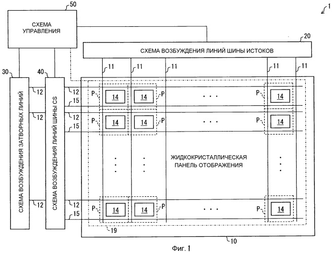 Схема возбуждения дисплея, устройство отображения и способ управления дисплеем (патент 2494474)