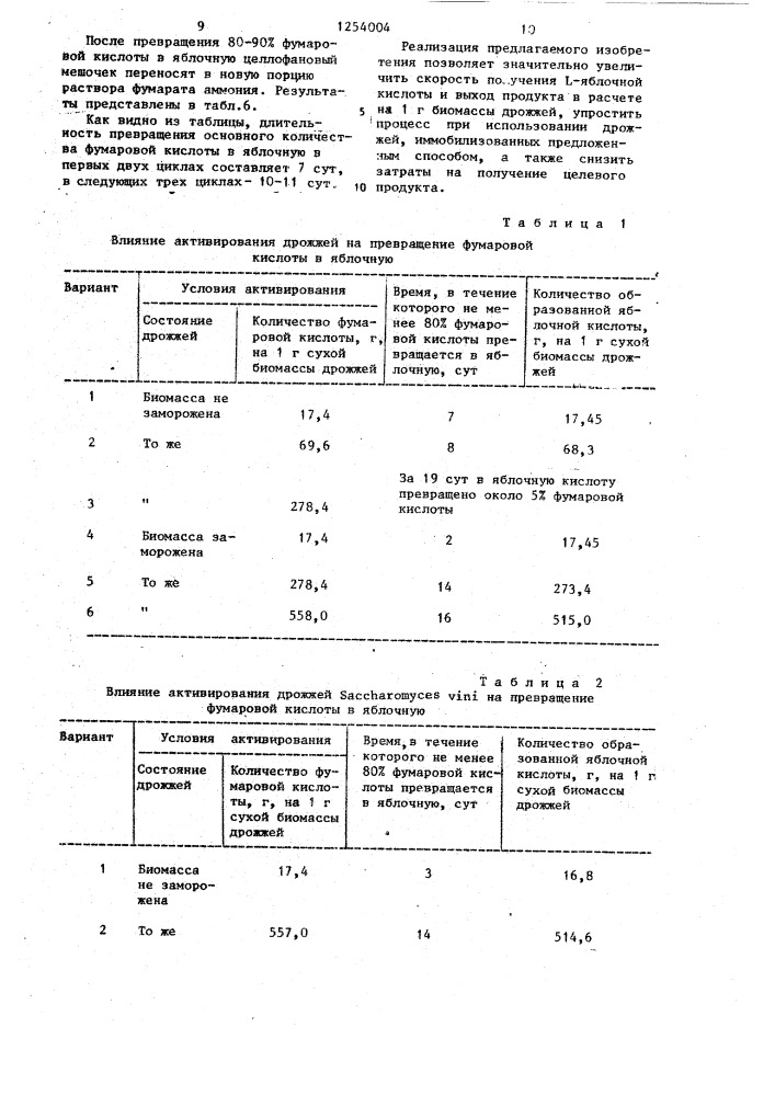 Способ получения @ -яблочной кислоты (патент 1254004)