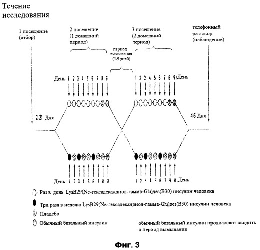 Лечение сахарного диабета с использованием инъекций инсулина с частотой менее одного раза в день (патент 2540922)