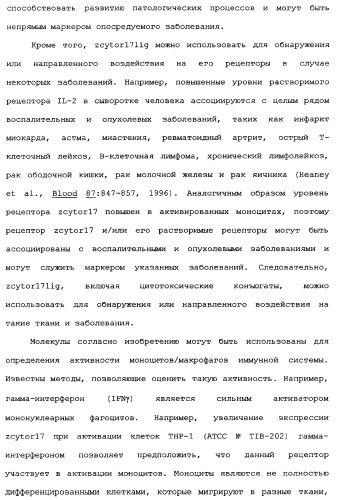 Новый лиганд рецептора цитокина zcytor17 (патент 2360923)