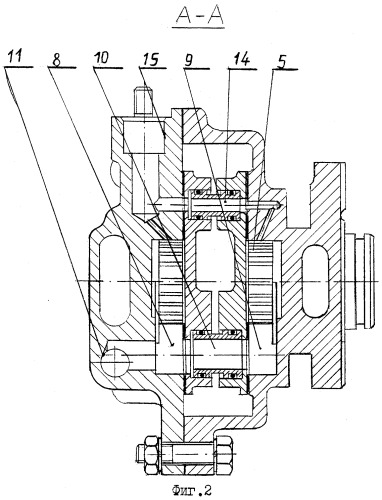 Двухсекционный центробежно-шестеренный насос (патент 2250393)