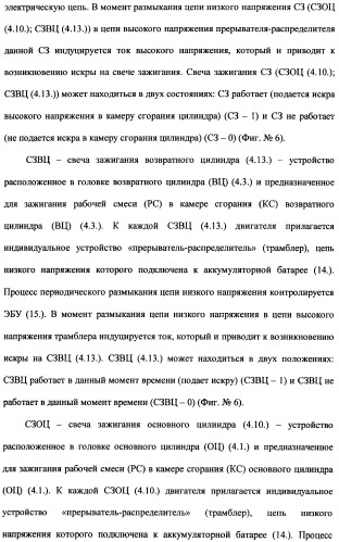 Поршневой двигатель внутреннего сгорания с храповым валом и челночным механизмом возврата основных поршней в исходное положение (пдвсхвчм) (патент 2369758)