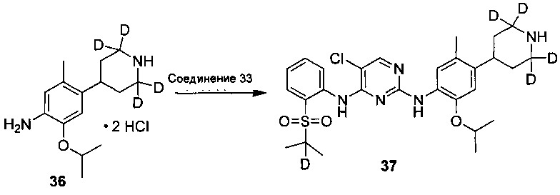 Дейтерированные диаминопиримидиновые соединения и фармацевтические композиции, содержащие такие соединения (патент 2632907)