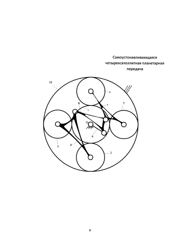 Самоустанавливающаяся четырёхсателлитная планетарная передача (патент 2583320)