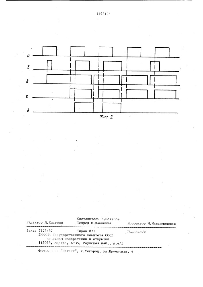 Устройство для синхронизации импульсов (патент 1192126)