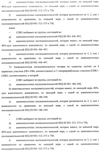 Аминокислотные последовательности, направленные на rank-l, и полипептиды, включающие их, для лечения заболеваний и нарушений костей (патент 2481355)