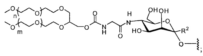 Глицерин-связанные пэгилированные сахара и гликопептиды (патент 2460543)