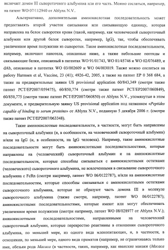 Аминокислотные последовательности, направленные на rank-l, и полипептиды, включающие их, для лечения заболеваний и нарушений костей (патент 2481355)