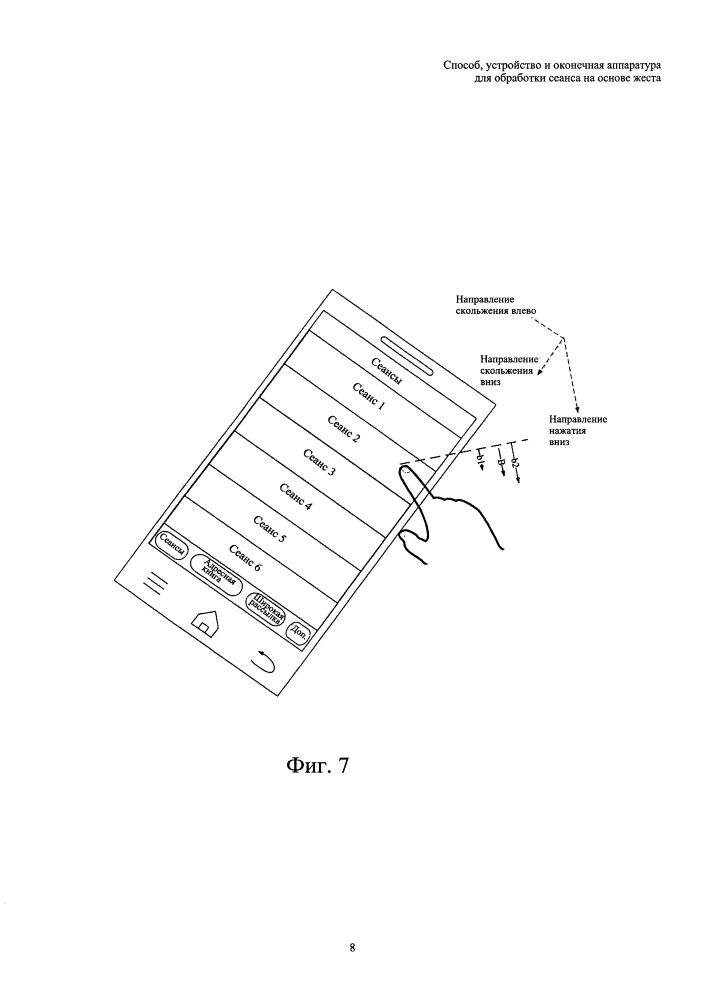 Способ, устройство и оконечная аппаратура для обработки сеанса на основе жеста (патент 2621012)