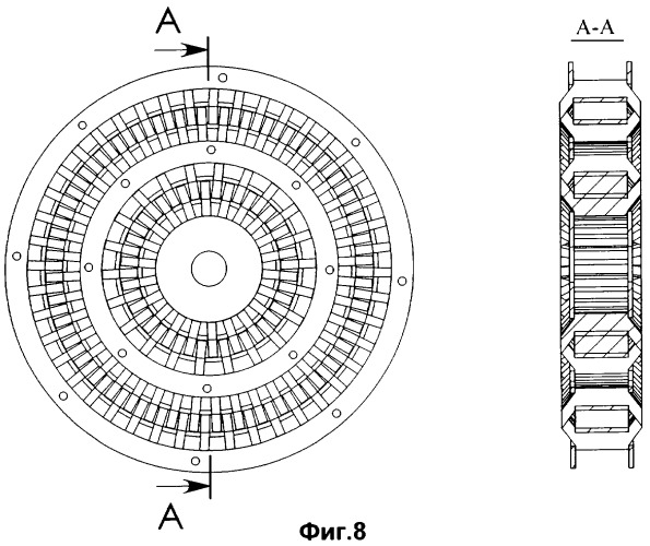 Модульная торцевая электрическая машина с поперечным магнитным потоком (патент 2327272)