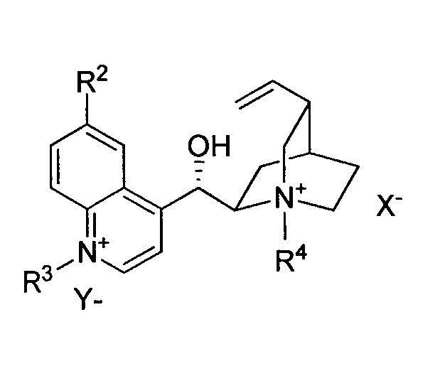 Бисчетвертичные соли алкалоида хинного дерева в качестве асимметрических межфазных катализаторов (патент 2667909)