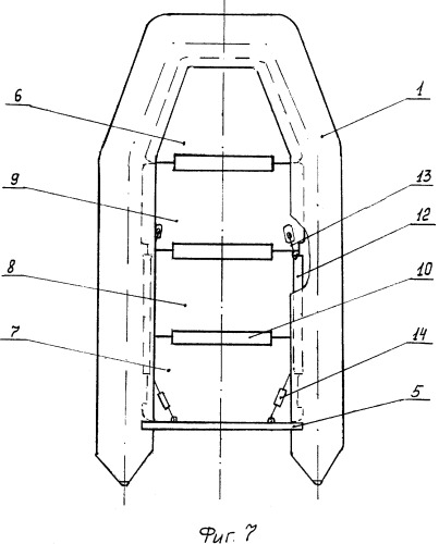Надувная моторная лодка (патент 2247054)