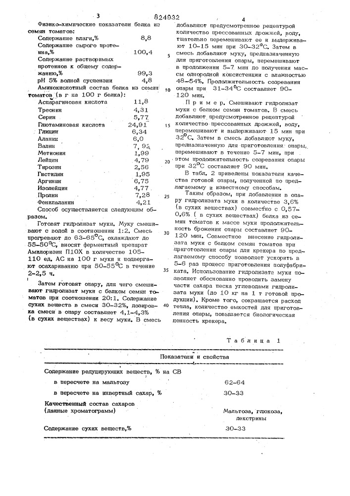 Способ производства теста (патент 824932)