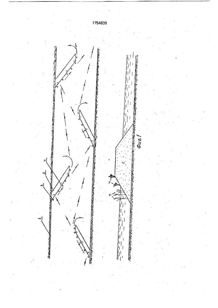 Устройство для регулирования спрямленных русел малых рек (патент 1754839)