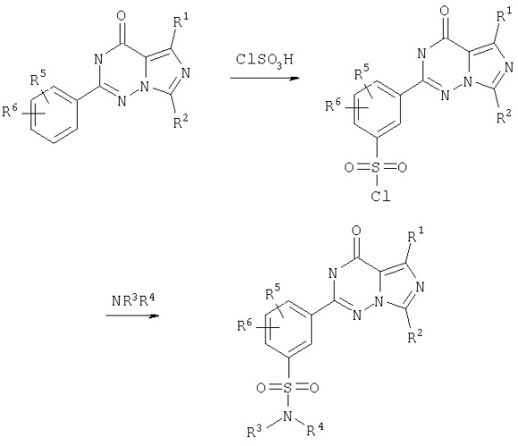 Способ получения сульфамидзамещенных имидазотриазинонов (патент 2299211)