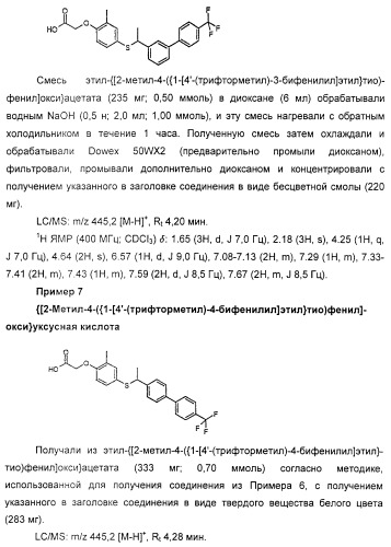 Производные фенилалкановой кислоты и фенилоксиалкановой кислоты, их применение и содержащая их фармацевтическая композиция (патент 2323929)