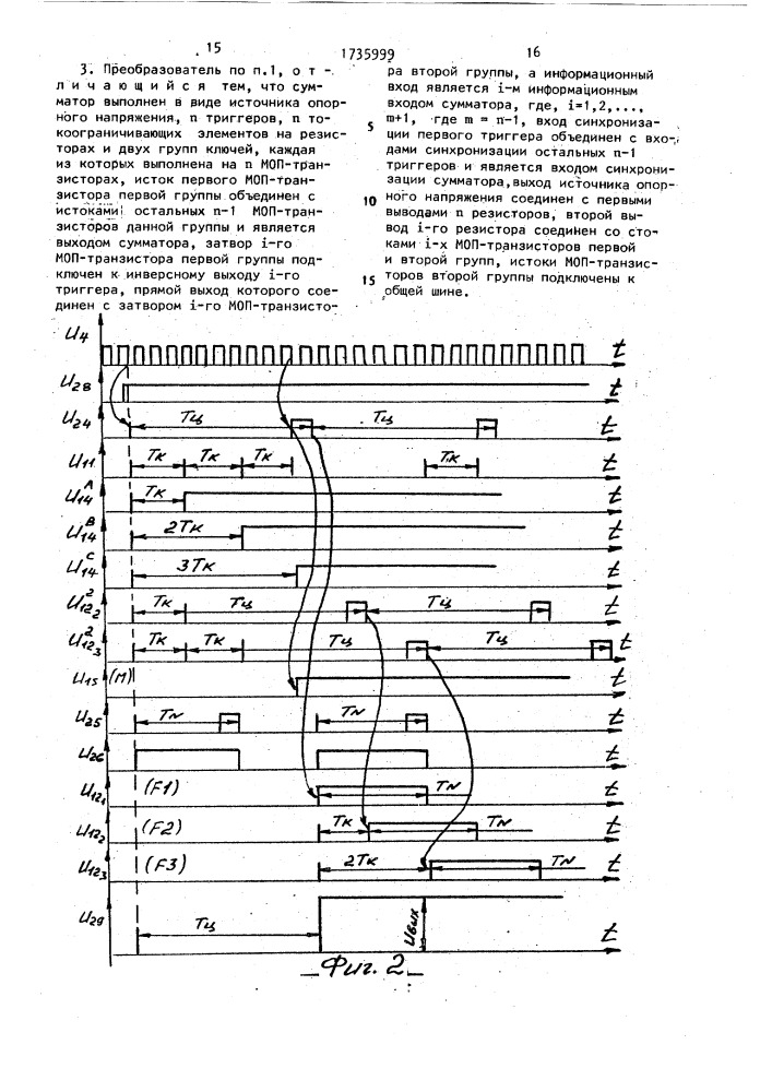 Цифроаналоговый преобразователь (патент 1735999)