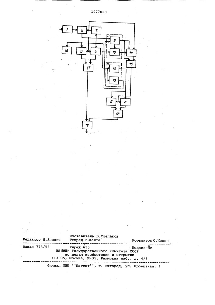Анализатор качества канала связи (патент 1077058)