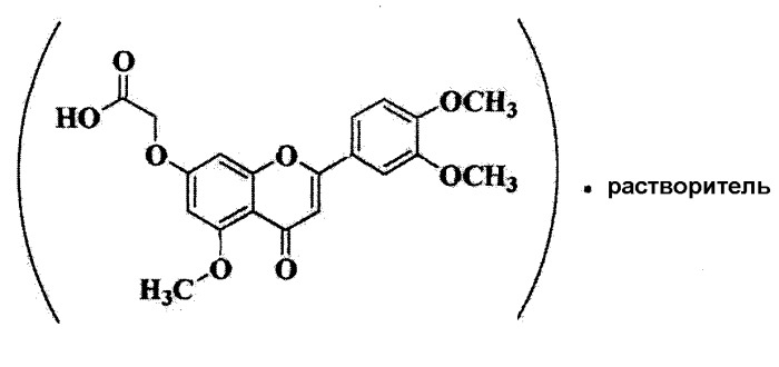 Моногидрат 7-карбоксиметилокси-3&#39;,4&#39; 5-триметоксифлавона, способ его получения и применения (патент 2302416)