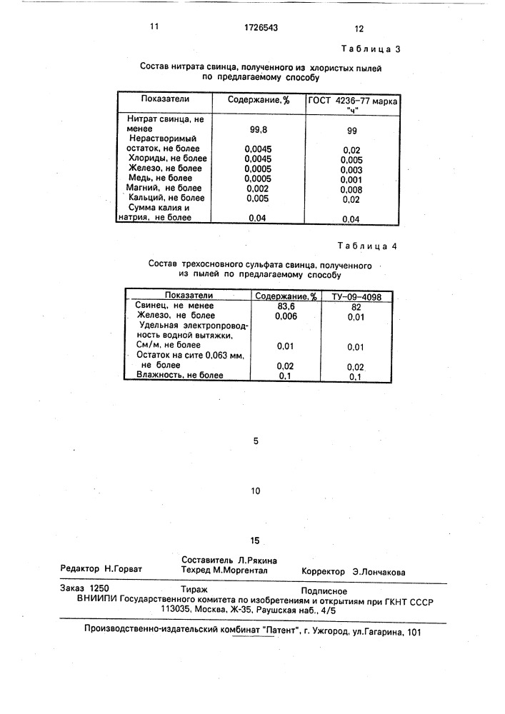 Способ переработки хлористых свинцовых пылей (патент 1726543)