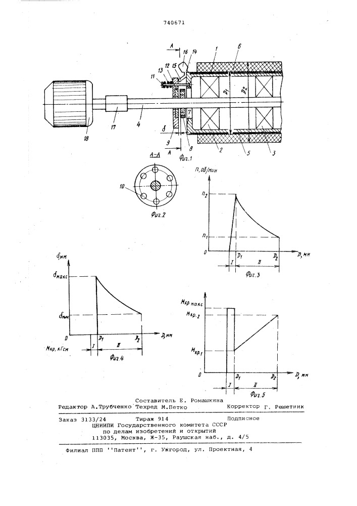 Устройство для регулирования натяжения нити при намотке (патент 740671)