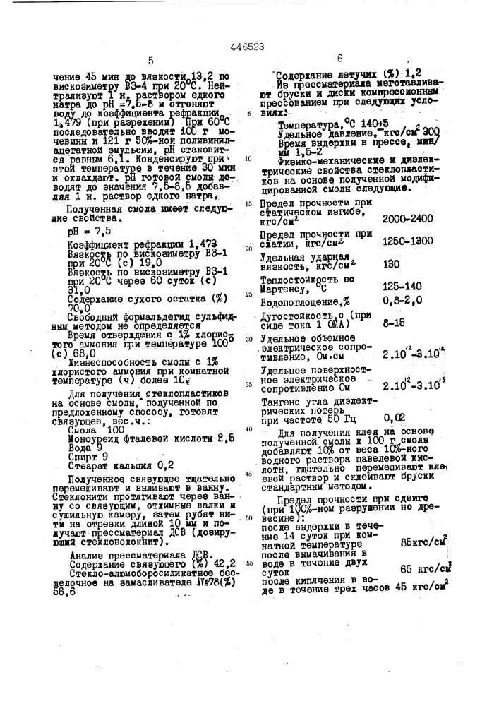 Способ получения модифицированной карбамидной смолы (патент 446523)