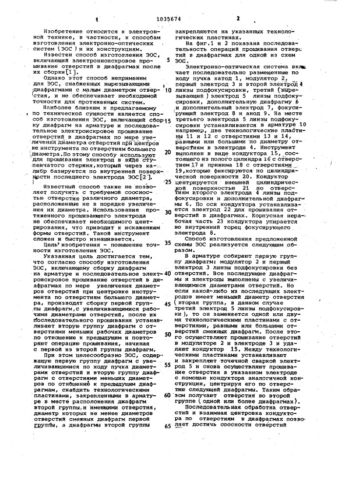 Способ изготовления электронно-оптической системы и электронно-оптическая система (патент 1035674)