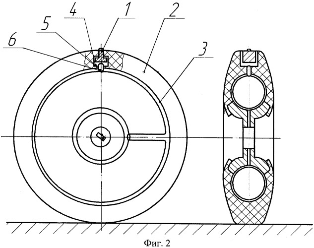 Устройство для повышения силы сцепления колеса автомобиля с поверхностью дороги (патент 2374086)