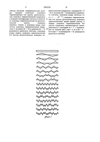 Устройство формирования ортогональных кусочно-линейных сигналов (патент 2002296)