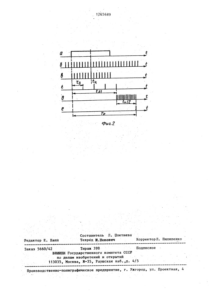 Цифровой измеритель центра прямоугольных видеоимпульсов (патент 1265689)