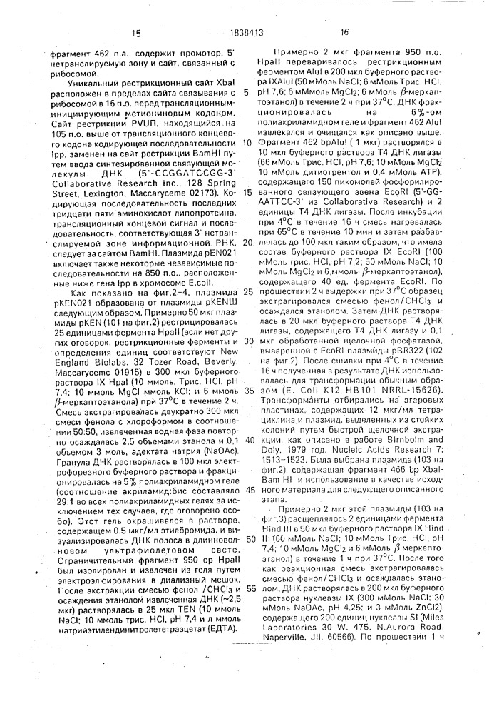 Способ экспрессии dacs/daocs активности в клетках еsснеriснiа coli (патент 1838413)