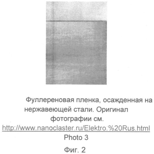 Электрохимическое осаждение фуллереновой пленки на токопроводящих материалах (патент 2510675)