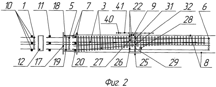 Поточная линия для сборки стрелочного перевода железнодорожного пути (патент 2451125)