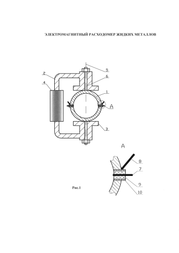 Электромагнитный расходомер жидких металлов (патент 2591260)