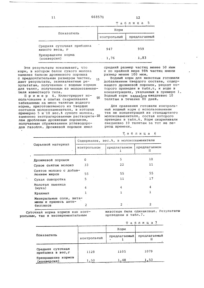 Заменитель молока (патент 668571)