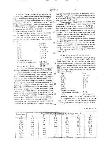Защитное покрытие (патент 2000278)