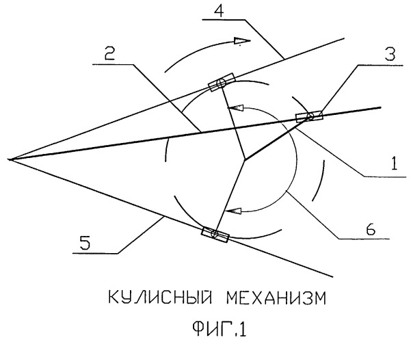 Двигатель с кулисным механизмом (патент 2489585)