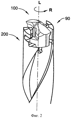 Вращающийся режущий инструмент с устанавливаемой с возможностью раскрепления самозажимной режущей головкой с запирающим элементом (патент 2448815)