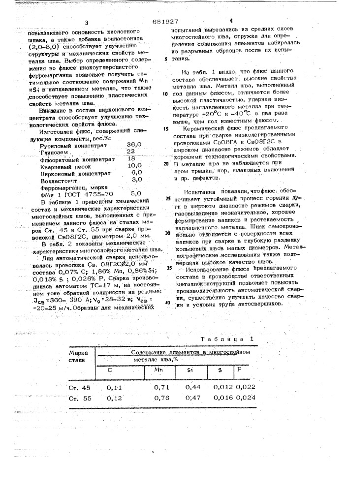 Керамический флюс (патент 651927)