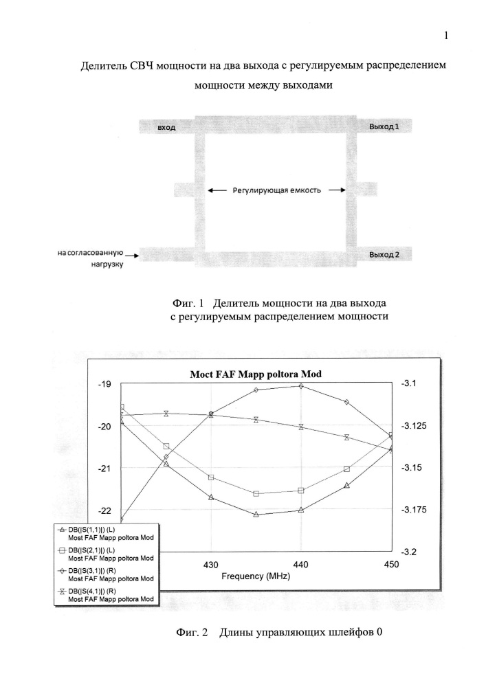 Делитель свч мощности на два выхода с регулируемым распределением мощности между выходами (патент 2623186)