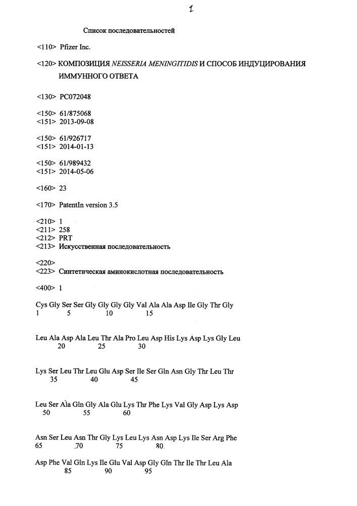 Иммуногенная композиция против neisseria meningitidis (варианты) (патент 2662968)