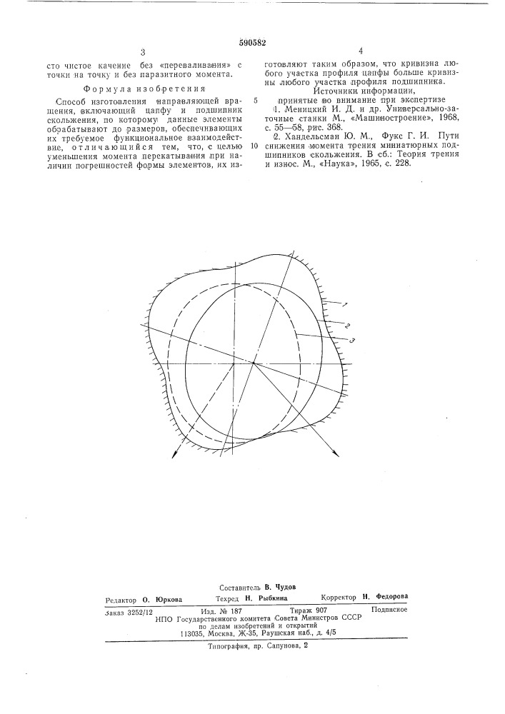 Способ изготовления направляющей вращения (патент 590582)