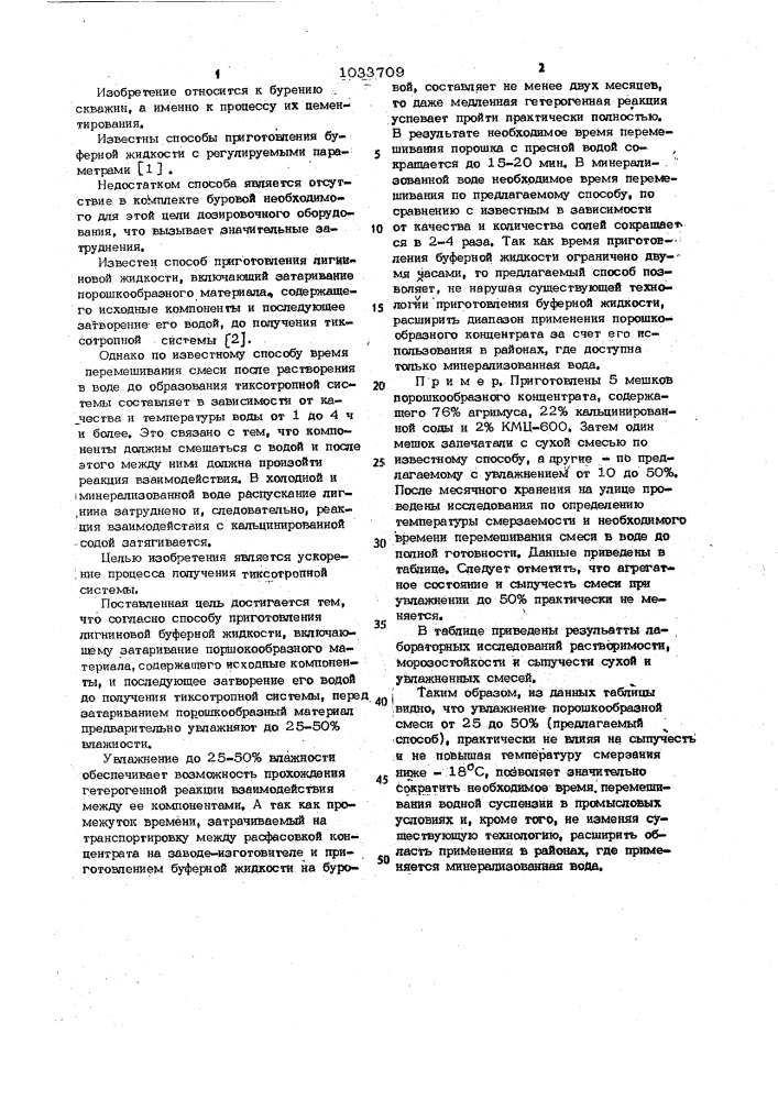 Способ приготовления лигниновой буферной жидкости (патент 1033709)