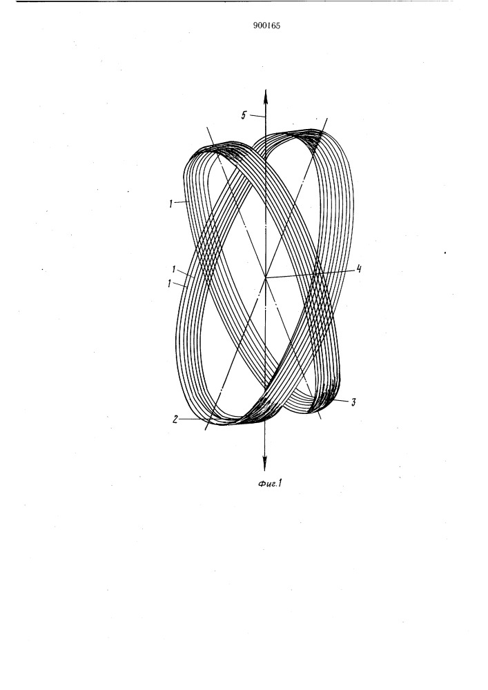 Образец для испытания одноосным растяжением перекрестно- намотанного композиционного материала и способ его изготовления (патент 900165)