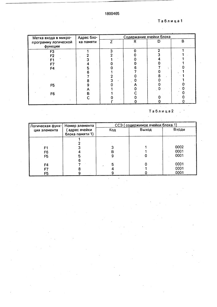 Блок вычисления логических функций (патент 1800465)