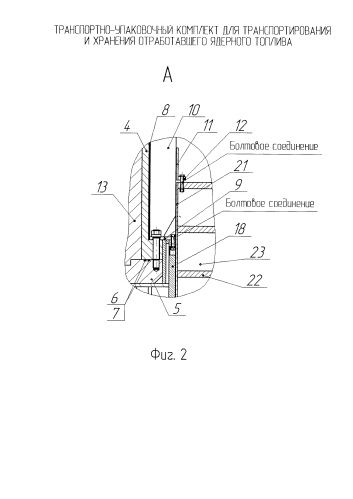 Транспортно-упаковочный комплект для транспортирования и хранения отработавшего ядерного топлива (патент 2581648)