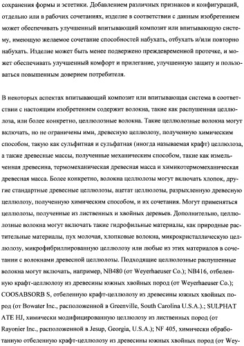 Впитывающие изделия, содержащие впитывающие материалы, проявляющие свойства отбухания/вторичного набухания (патент 2490030)