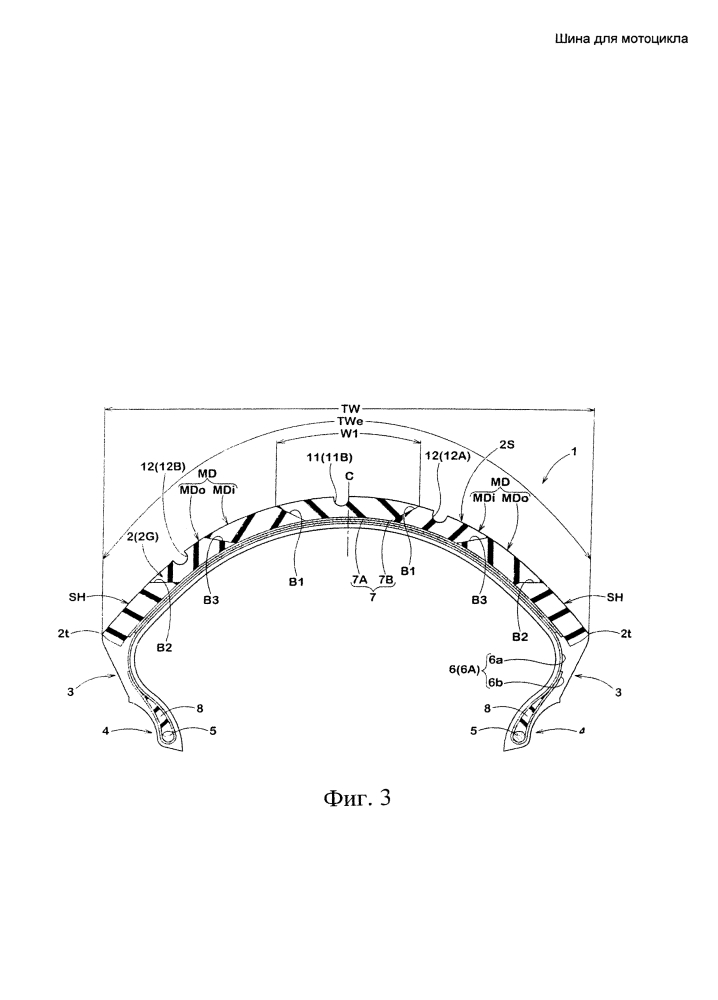 Шина для мотоцикла (патент 2617855)
