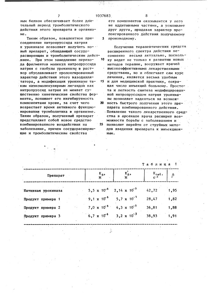 Способ получения модифицированной урокиназы (патент 1037683)